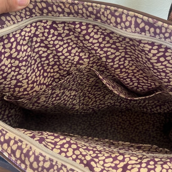 Fossil Black Tote with Multicolor Pattern - Picture 9 of 12